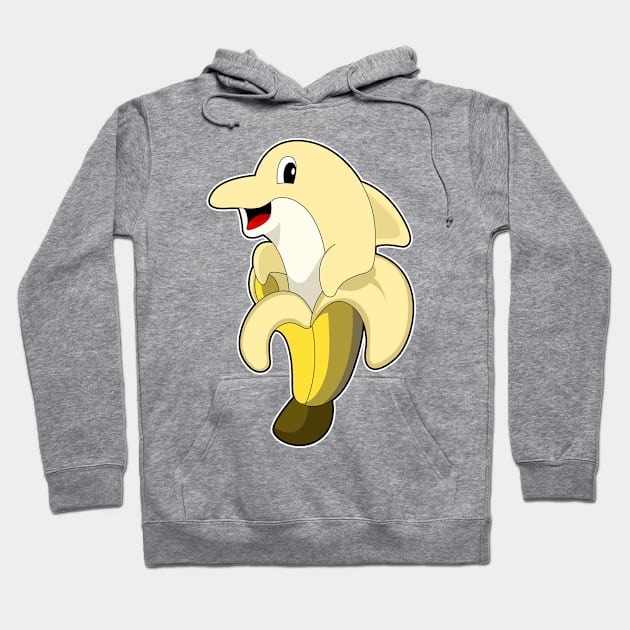 Dolphin Banana Hoodie by Markus Schnabel